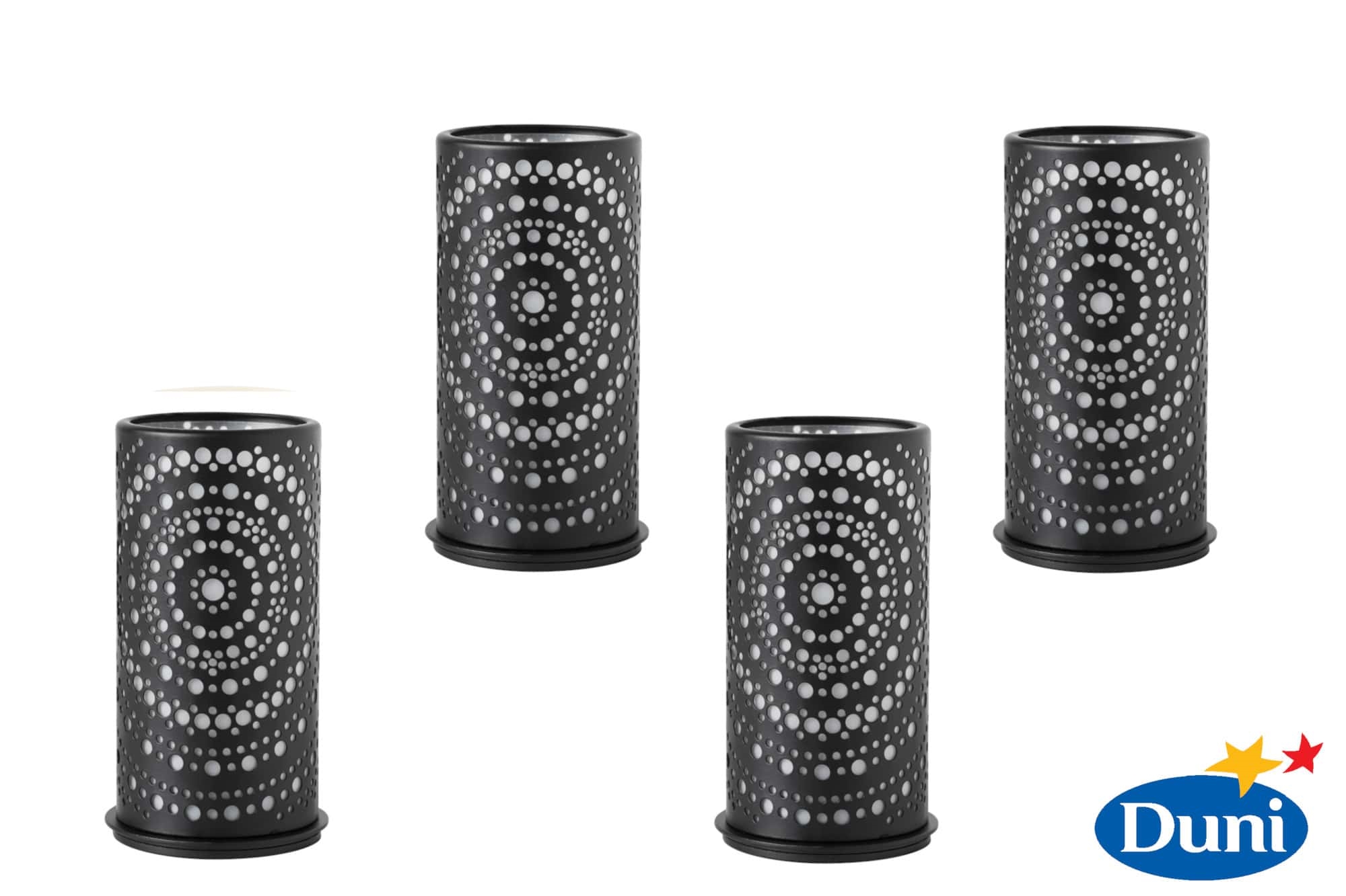 Duni 4pak Billy Lysestage Sort Black Friday Tilbud